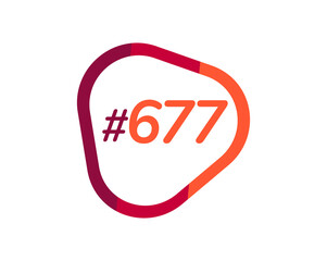 Number 677 image design, 677 logos