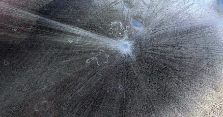 deep impact, United States, abstract photography of relief drawings in  fields in the U.S.A. from...