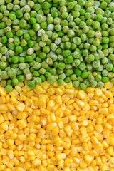 Frozen vegetables as background, closeup