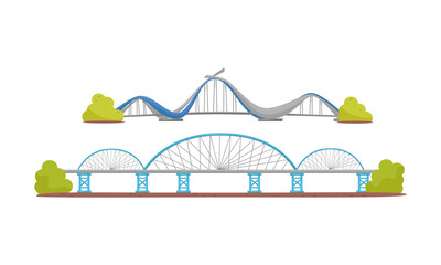 Stone and Metal Bridge as Structure for Spanning Physical Obstacle Vector Set