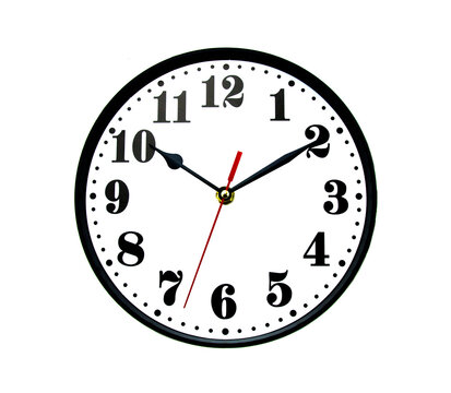 wall clock isolated on the white background