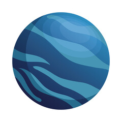 space planet blue sea color isolated style icon