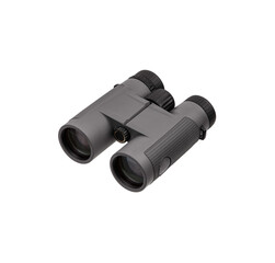 Modern binoculars isolate on a white back. Long-distance observation device.