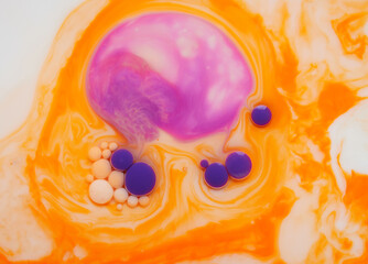 Space or planets of the Universe space abstract background. Abstract structure of the atom of a...