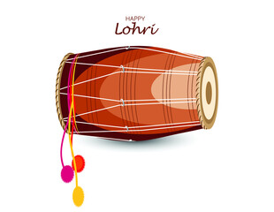 Vector Illustration for Happy Lohri. Indian traditional.