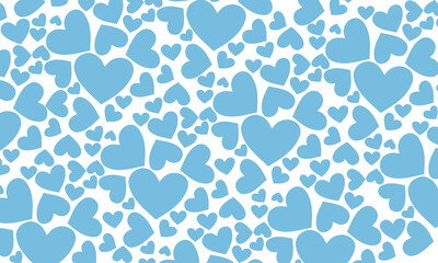 seamless pattern with light blue hearts
