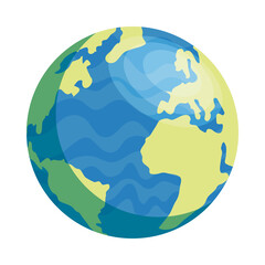 world earth planet isolated style icon