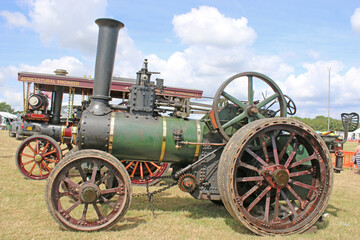 Fototapeta na wymiar Vintage Steam traction engine 