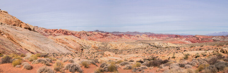 Fototapeta na wymiar Las Vegas Valley of Fire Panorama