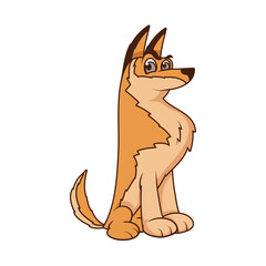 cute dog comic cartoon character