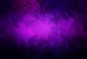 Dark Purple, Pink vector background with abstract polygonals.