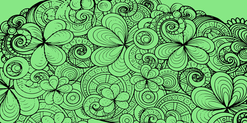 green floral background