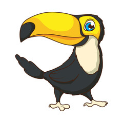 cute toucan comic cartoon character