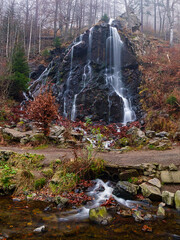 Radau Wasserfall, zwischen Torfhaus und Bad Harzburg im Harz / Bundesland Niedersachsen. Er besitzt...