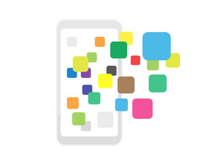 スマートフォンのアプリケーションのイラスト