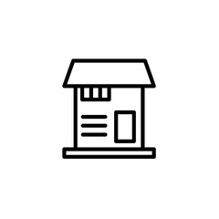 Shop icon. E-commerce theme icon design. outline style icon. Vector