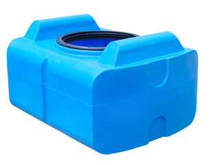 Blue plastic water and liquids barrel storage industrial contain