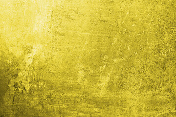 Concrete flat surface with a texture. Trendy color 2021 - Yellow.
