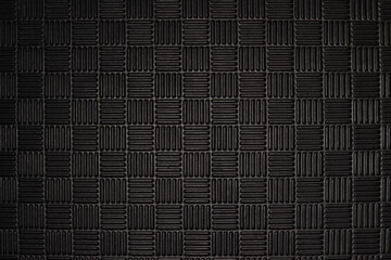 Black rubber Mat, background, texture close-up