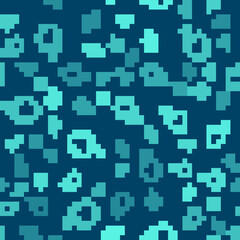 Green line Racket for playing table tennis icon isolated seamless pattern on blue background. Vector Illustration.