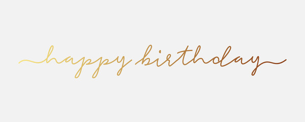 Happy Birthday Text Lettering Calligraphy With Gold Stars Ornament ...