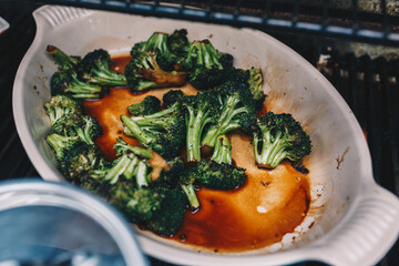 Grilled broccoli
