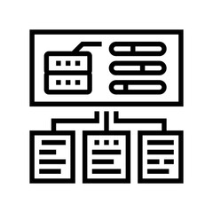 testing system line icon vector. testing system sign. isolated contour symbol black illustration
