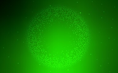 Light Green vector layout with cosmic stars. Blurred decorative design in simple style with galaxy stars. Smart design for your business advert.