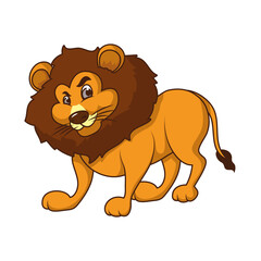 cute lion comic cartoon character