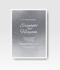 Wedding invitation with abstract splash watercolor