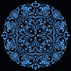 Vector damask seamless pattern element. Elegant luxury texture for wallpapers, backgrounds and page fill.  Decorative element traditional eastern pattern.