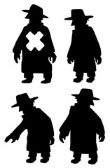 Spy Marked Silhouette Set