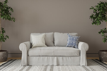 modern living room, 3d render