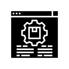 working process review glyph icon vector. working process review sign. isolated contour symbol black illustration