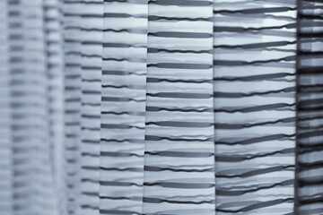 Obraz premium Window blinds with striped fabric for background use with selective focus 
