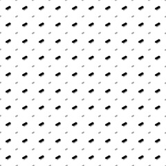 Square seamless background pattern from geometric shapes are different sizes and opacity. The pattern is evenly filled with black integrated circuit symbols. Vector illustration on white background