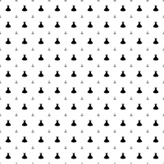 Square seamless background pattern from geometric shapes are different sizes and opacity. The pattern is evenly filled with black flared dress symbols. Vector illustration on white background