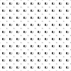 Square seamless background pattern from geometric shapes are different sizes and opacity. The pattern is evenly filled with black desktop symbols. Vector illustration on white background