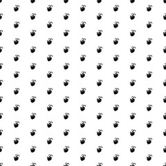 Square seamless background pattern from black washing hands symbols. The pattern is evenly filled. Vector illustration on white background