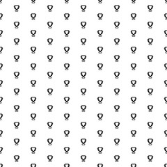 Square seamless background pattern from black trophy symbols. The pattern is evenly filled. Vector illustration on white background