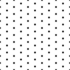Square seamless background pattern from black suns. The pattern is evenly filled. Vector illustration on white background