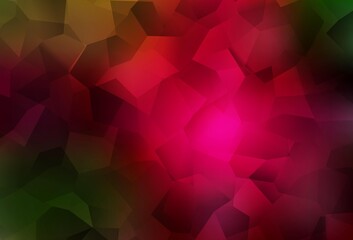 Obraz premium Dark Green, Red vector pattern with random forms.