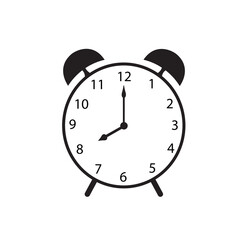 Alarm clock icon isolated on white background. Alarm clock icon for app and logo design. Alarm clock icon vector