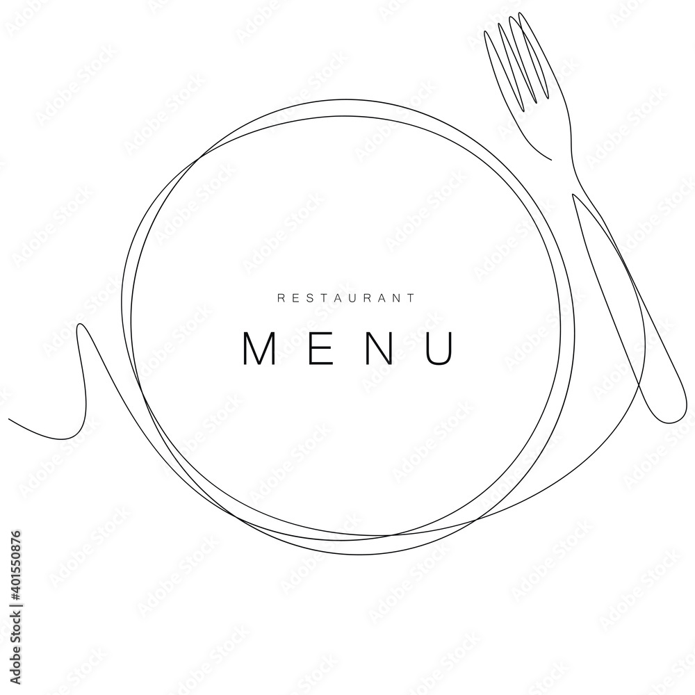 Wall mural restaurant menu background vector illustration