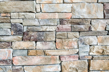 Abstract of a wall made with stones