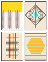 set of labels with lines