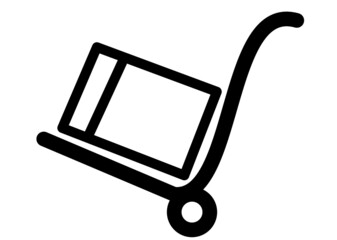 Handcart icon, vector illustration. Flat design style. vector handcart icon illustration isolated on white background, handcart icon Eps10. handcart icons graphic design vector symbols.