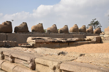 Temple du Rivage à Mallabapuram, Inde du Sud	