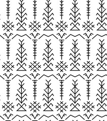 Ethnic Baltic Folk traditional ornament seamless pattern. - obrazy, fototapety, plakaty