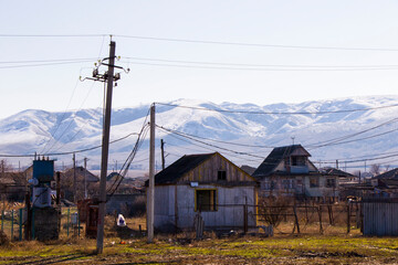 village landscape and city view